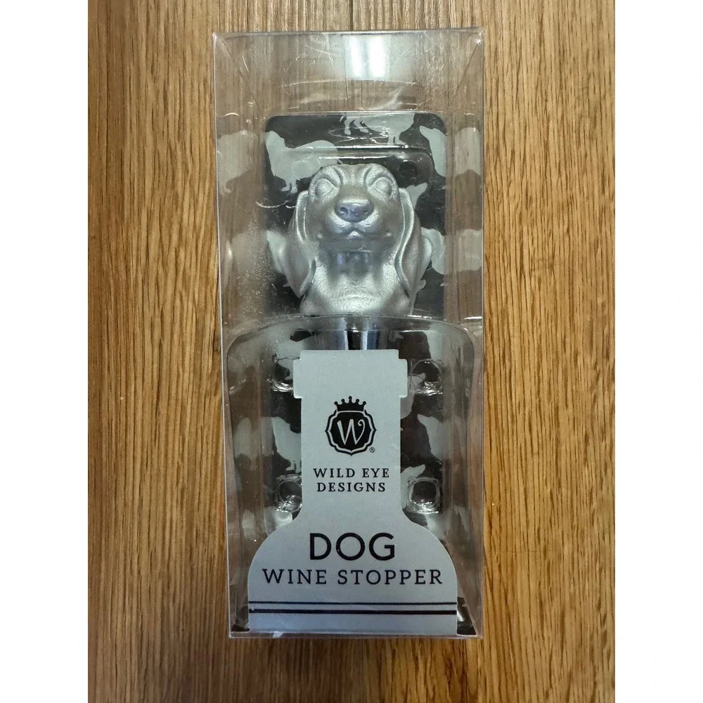 Wild Eye Designs Dachshund Dog Wine Stopper Silver Tone Handcrafted STP284T2 NEW